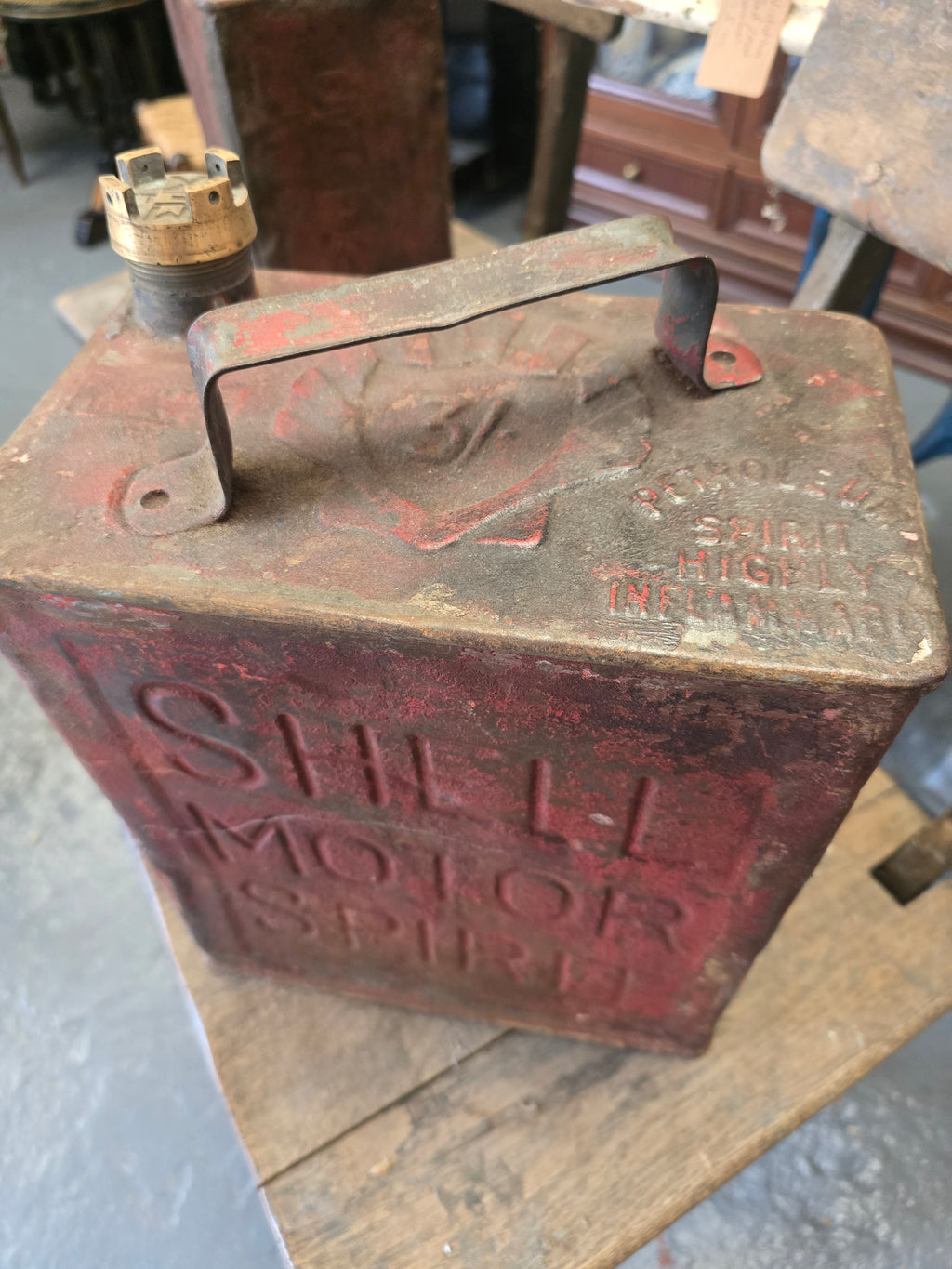 VINTAGE SHELL-MEX MOTOR SPIRIT CAN 1930's