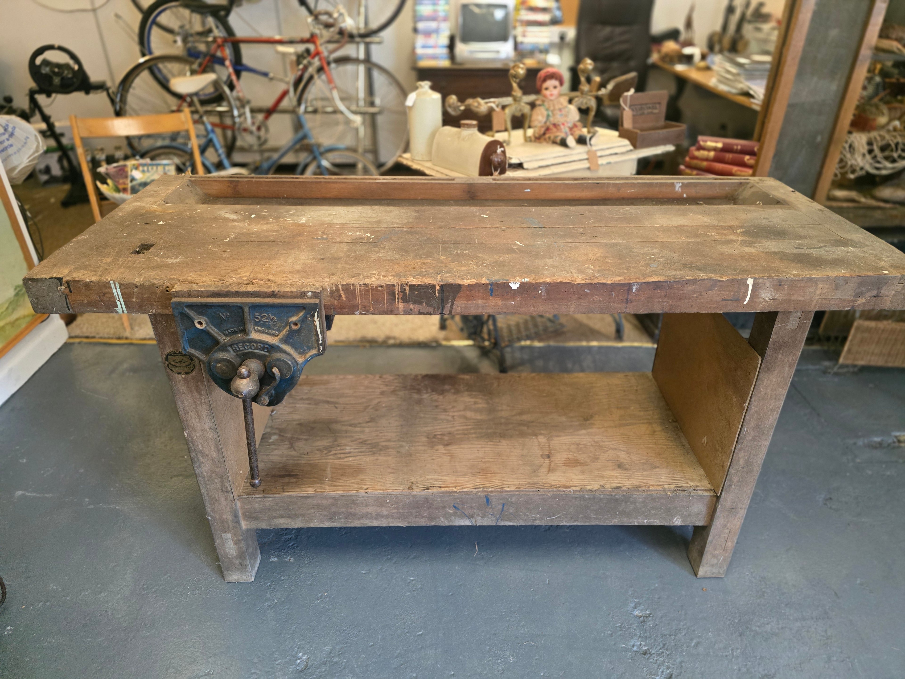 Vintage Workbench and Vice