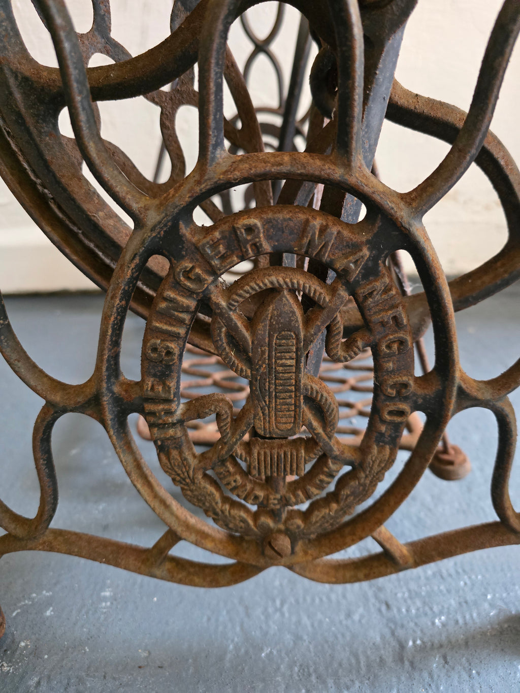 Singer sewing machine base. Table