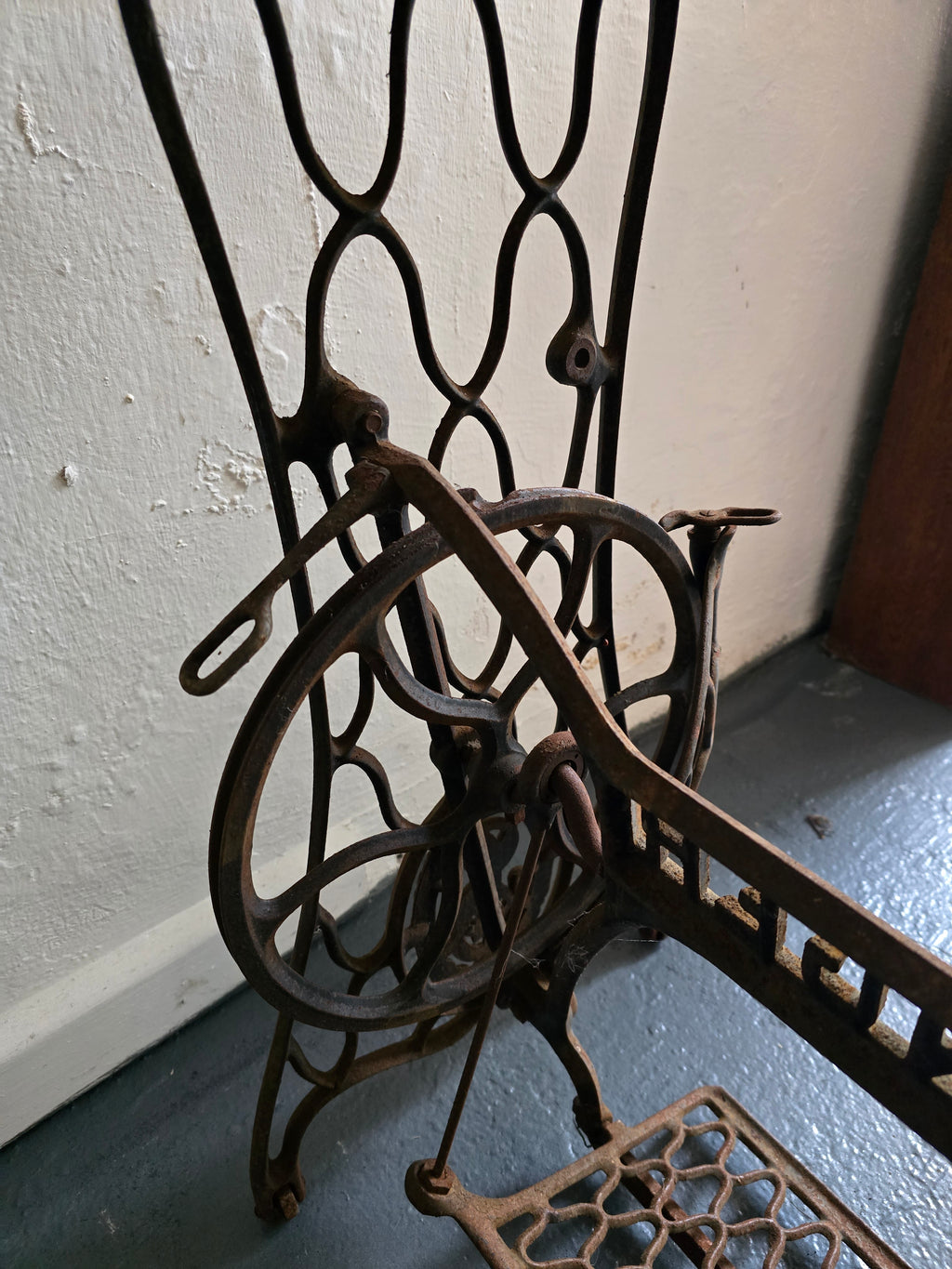 Singer sewing machine base. Table