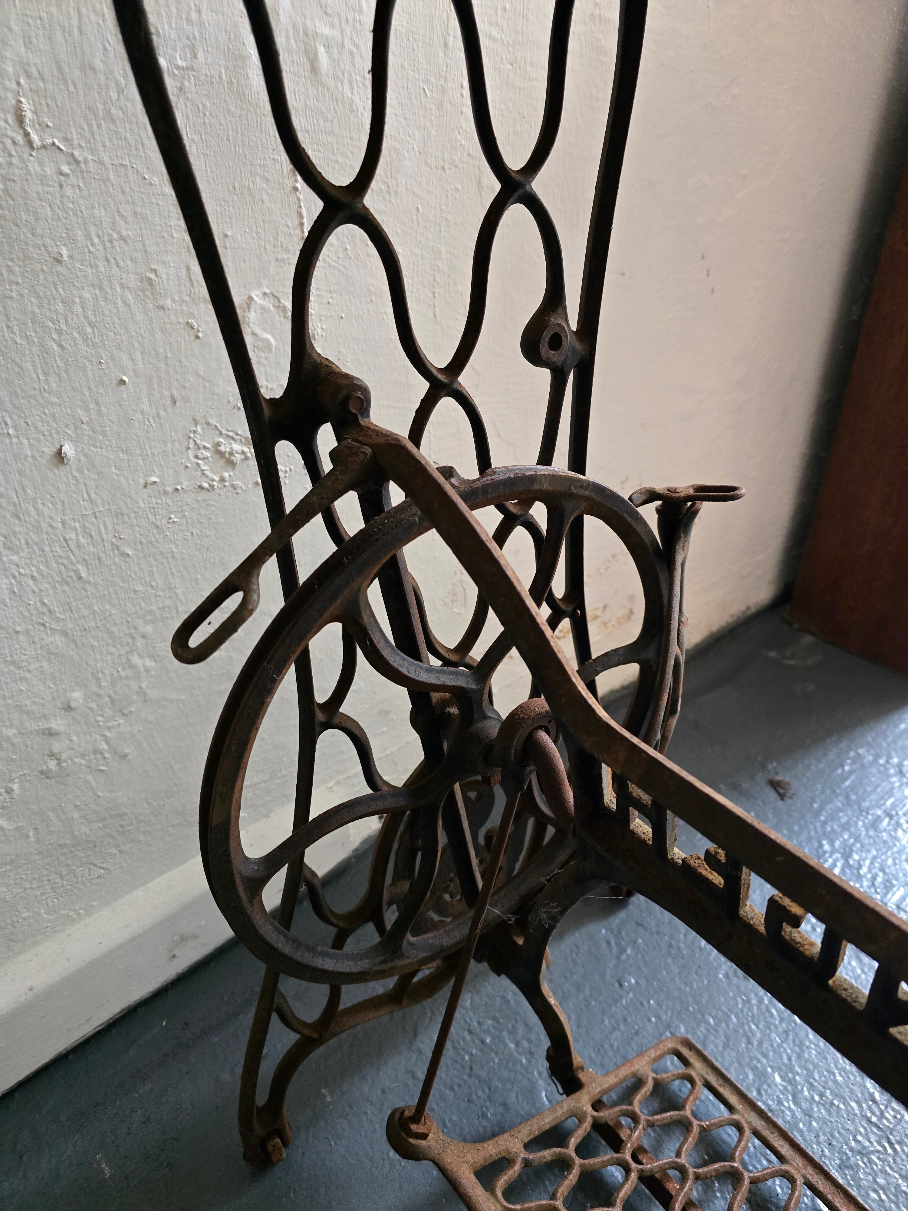 Singer sewing machine base. Table