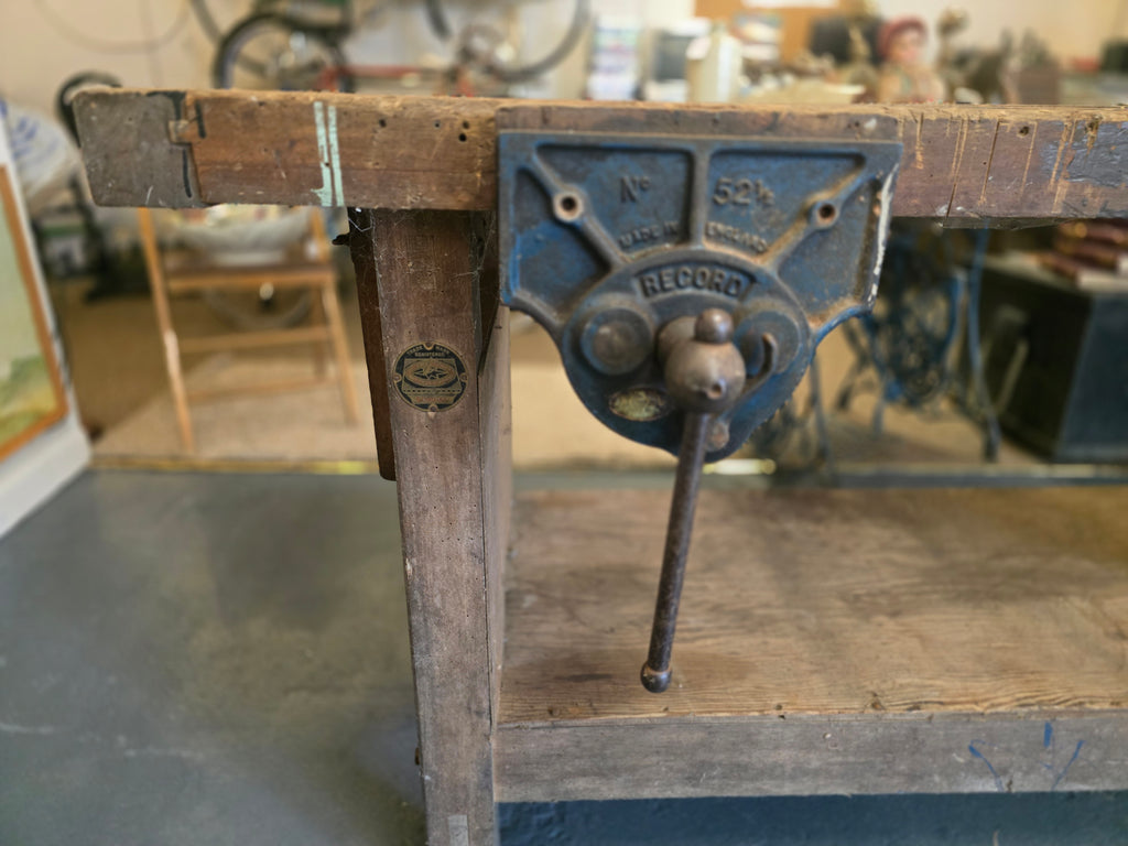Vintage Workbench and Vice