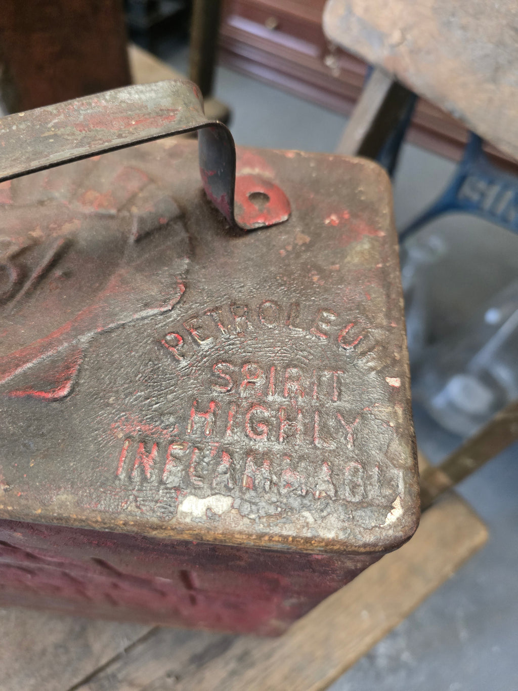 VINTAGE SHELL-MEX MOTOR SPIRIT CAN 1930's